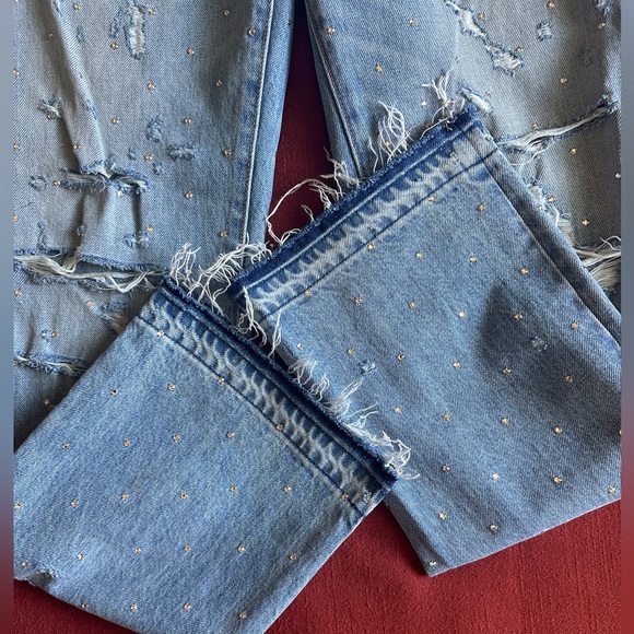 Amiri Crystal Studded Straight Jeans Size 27 - Picture 9 of 16